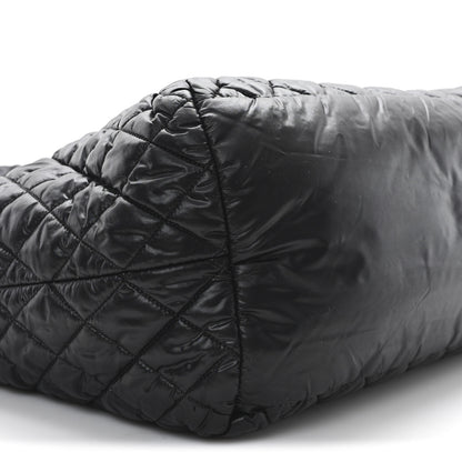 Chanel Nylon Quilted Large Coco Cocoon Tote Black 9 of 11