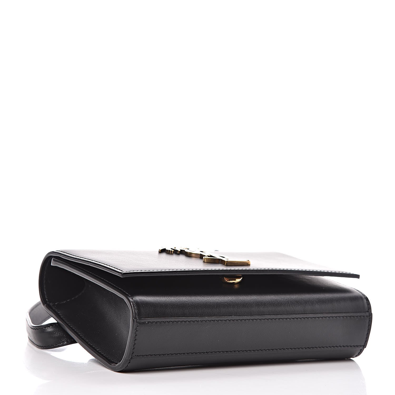 Saint Laurent Smooth Calfskin Monogram Palm Tree Kate Belt Bag Black 4 of 8