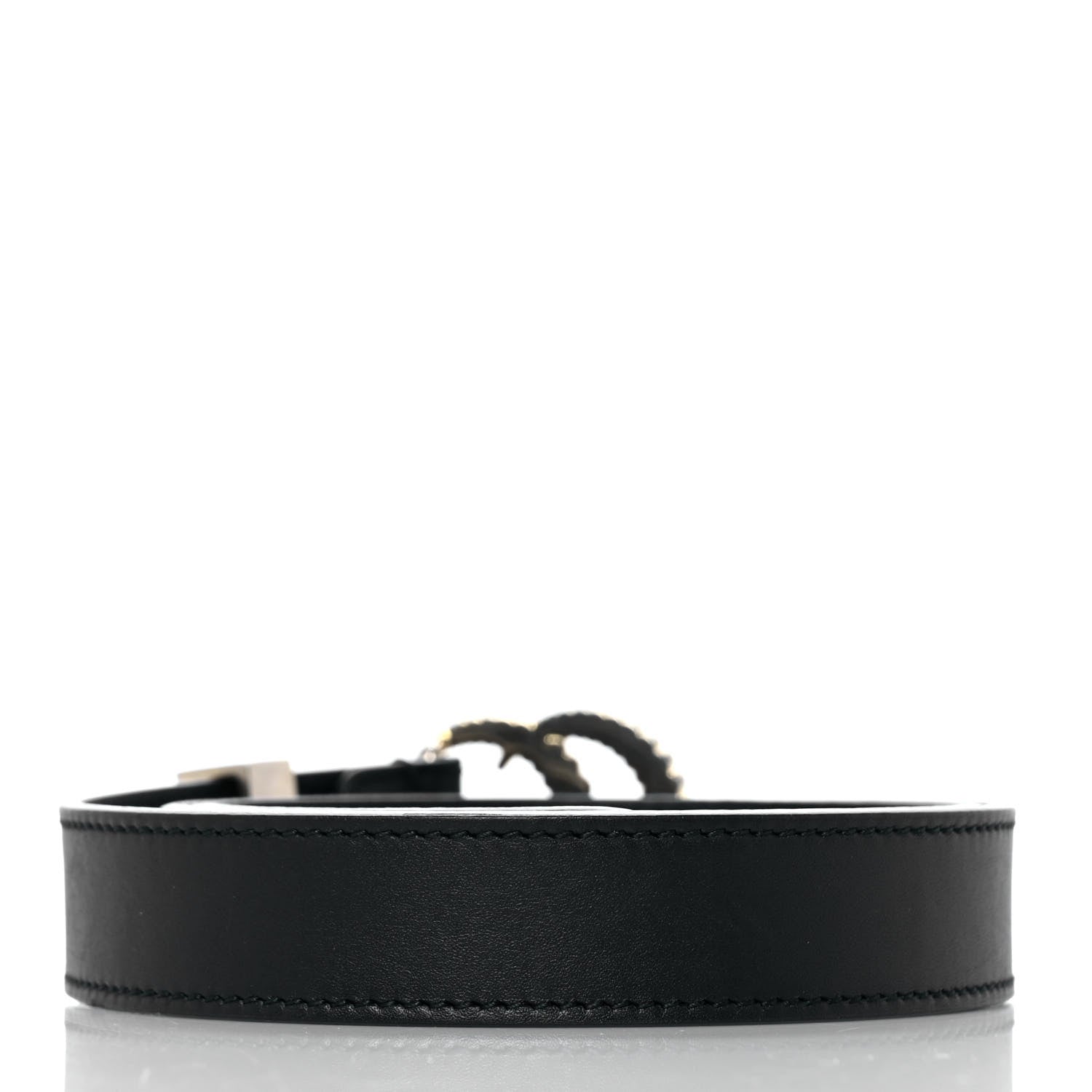 Gucci Moon Calfskin Torchon Double G 25mm Belt 75 30 Black 2 of 4