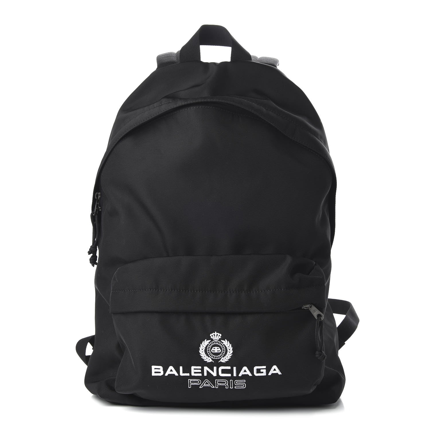 Balenciaga Nylon Crest Logo Explorer Backpack Black 1 of 8