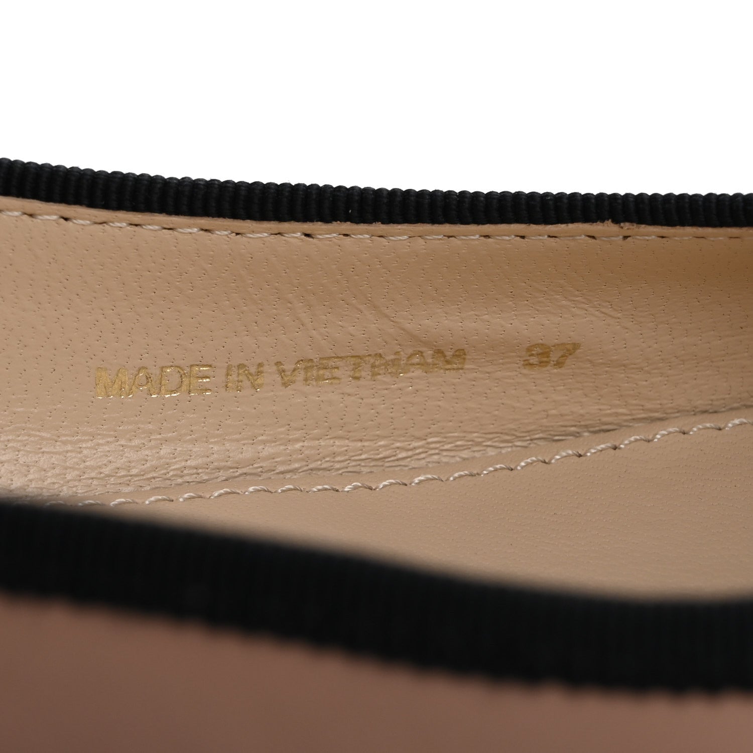 Prada Nappa Vernice Cap Toe Logo Bow Ballerina Flats 37 Nude Black 9 of 11