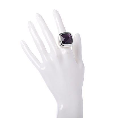 David Yurman Sterling Silver Amethyst 20mm Albion Statement Ring 52 6 2 of 5