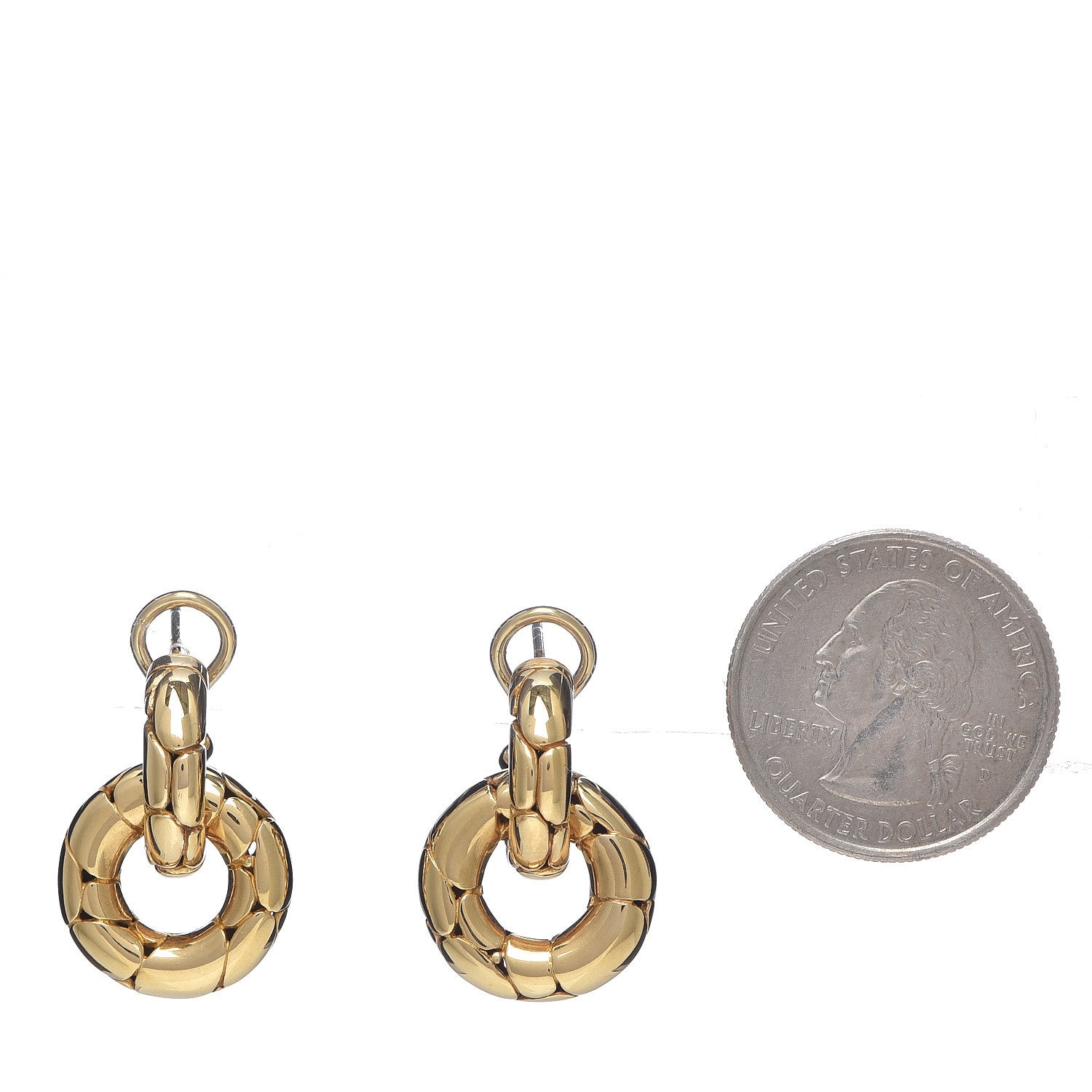 John Hardy 18K Yellow Gold Kali Door Knocker Earrings 2 of 6