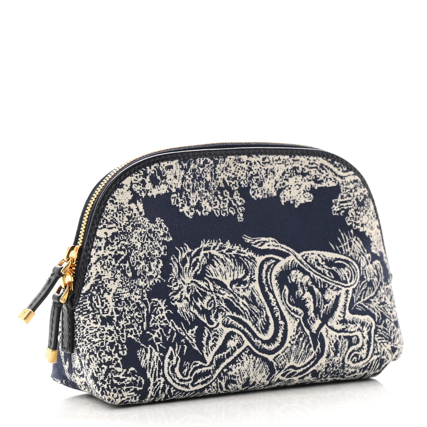 Embroidered Toile De Jouy 30 Montaigne Cosmetic Pouch Blue