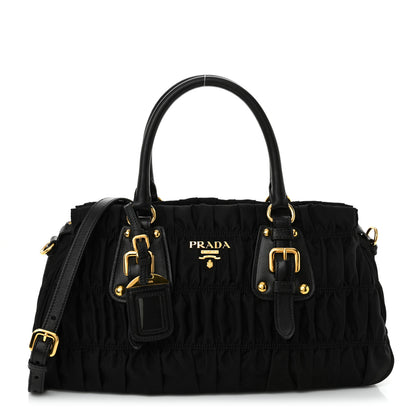 Prada Tessuto Nylon Gaufre Shopping Satchel Black 1 of 11