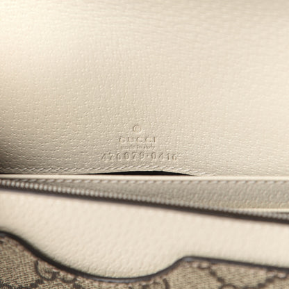 Gucci GG Supreme Monogram Web Queen Margaret Chain Wallet White 8 of 10