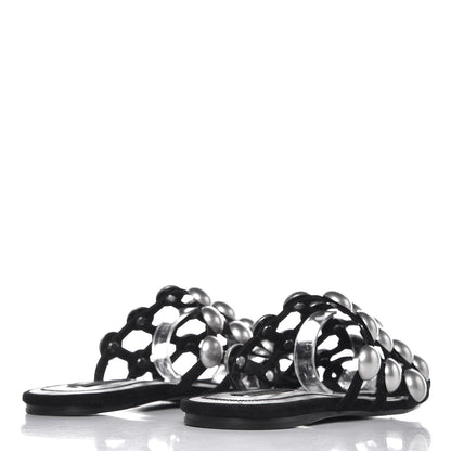 Alexander Wang Suede Studded Amelia Slide Sandals 36 Black 4 of 9