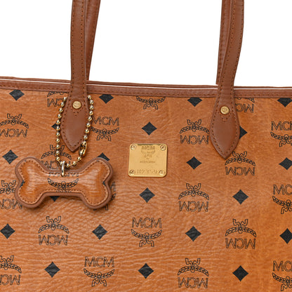 MCM Visetos Dog Bone Shopper Tote Cognac 8 of 14