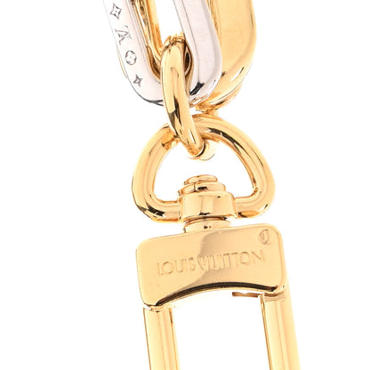 Louis Vuitton Metal LV Edge Chain Bag Charm Silver Gold 3 of 4
