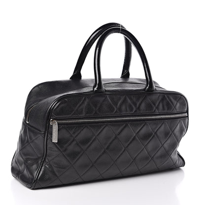 Chanel Caviar Patent Quilted Large Bowler Black 3 of 10