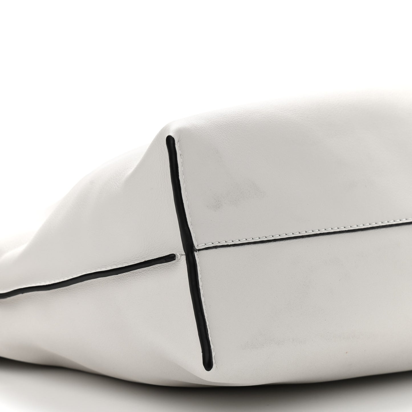 Calfskin Small Flamenco Knot Bag White