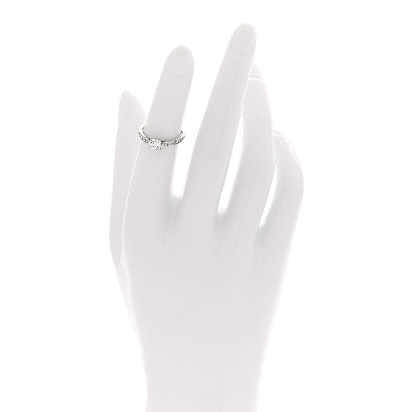 Platinum Diamond .40ct Round Brilliant Harmony Engagement Ring 47 4