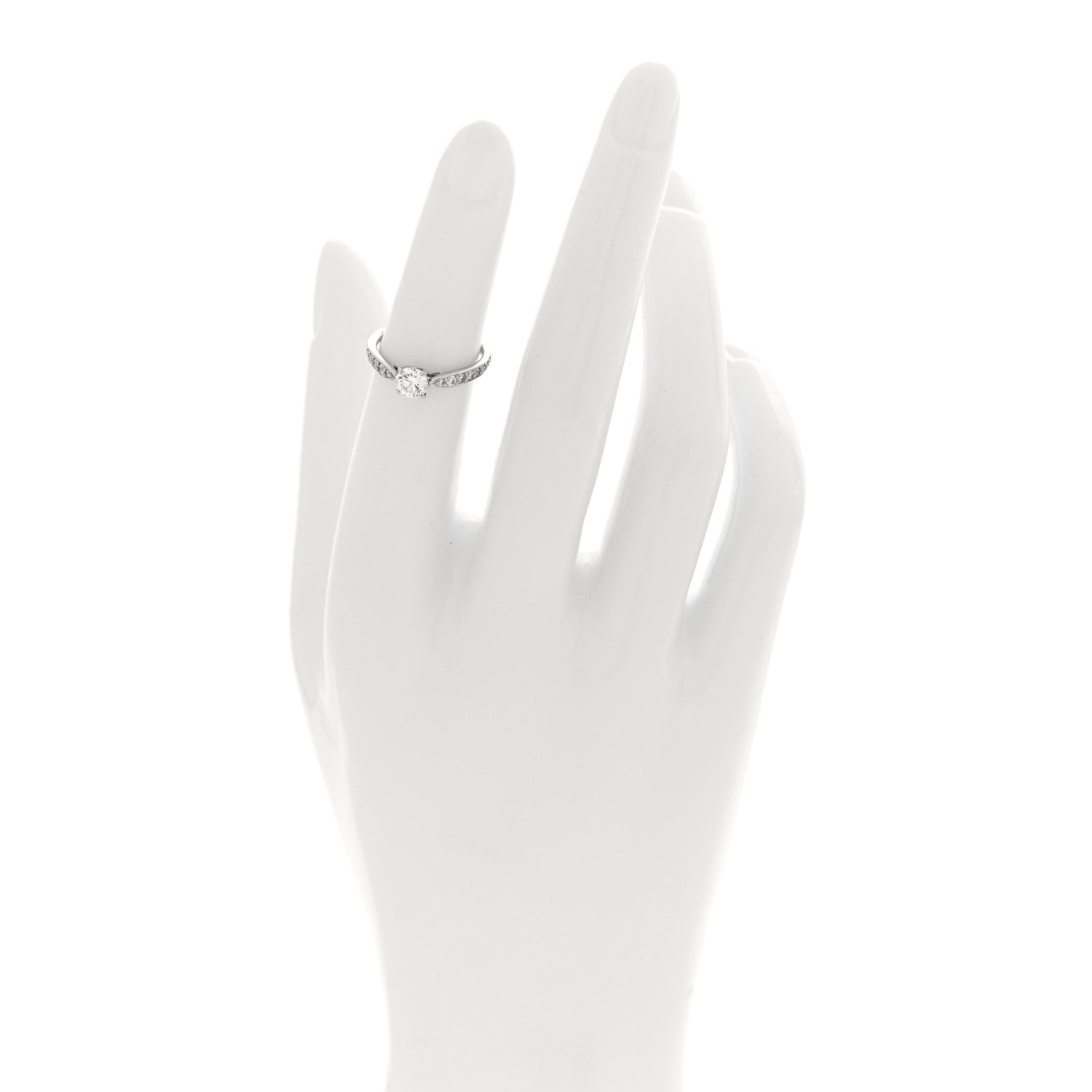 Tiffany Platinum Diamond .40ct Round Brilliant Harmony Engagement Ring 47 4 2 of 4