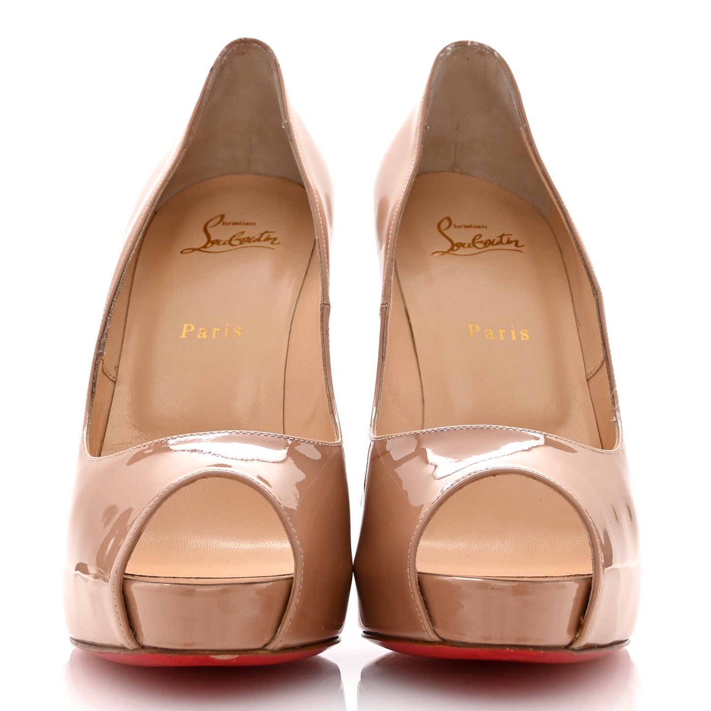 Patent New Very Prive 120 Pumps 41.5 Nude