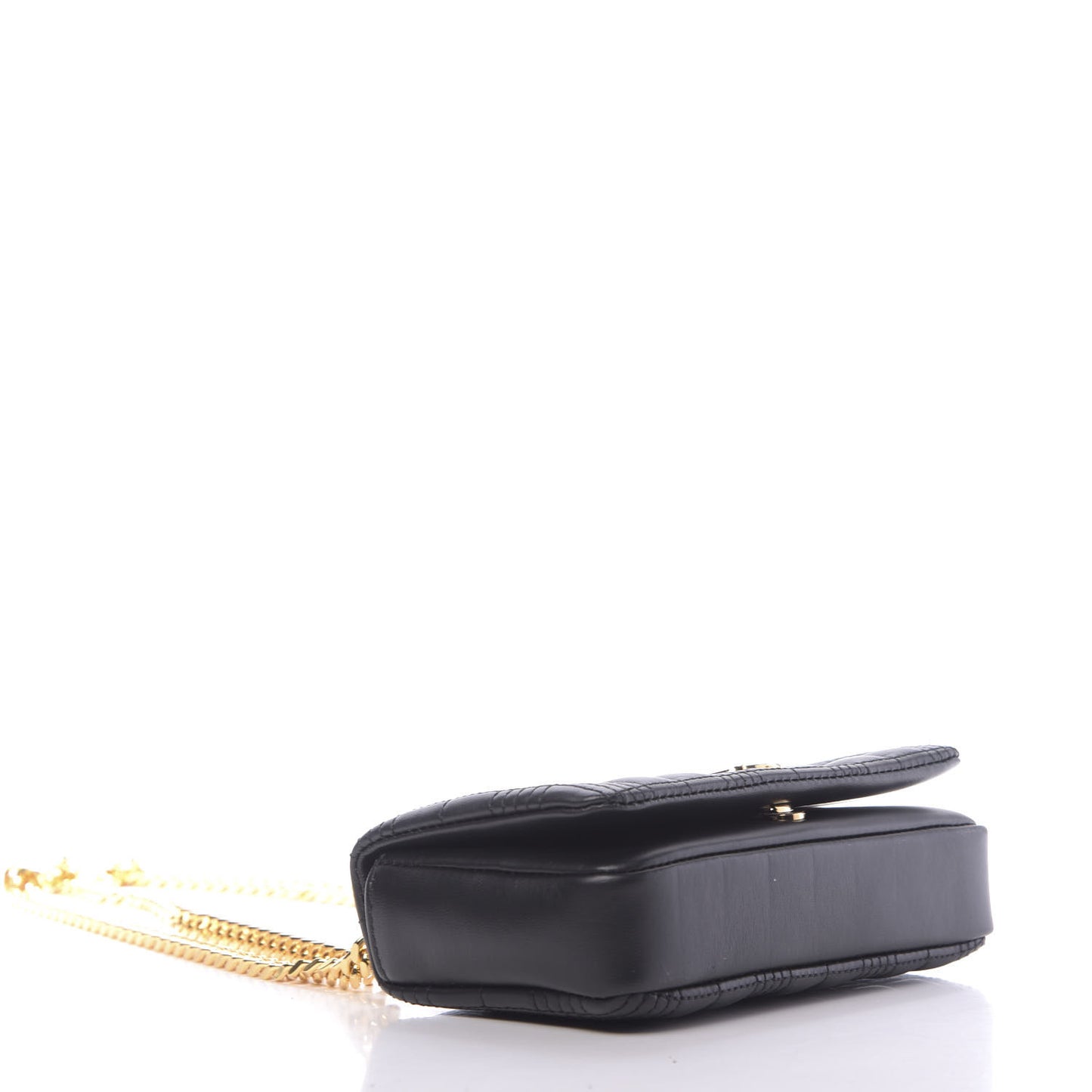 Grainy Calfskin Quilted Mini Lola Bag Black