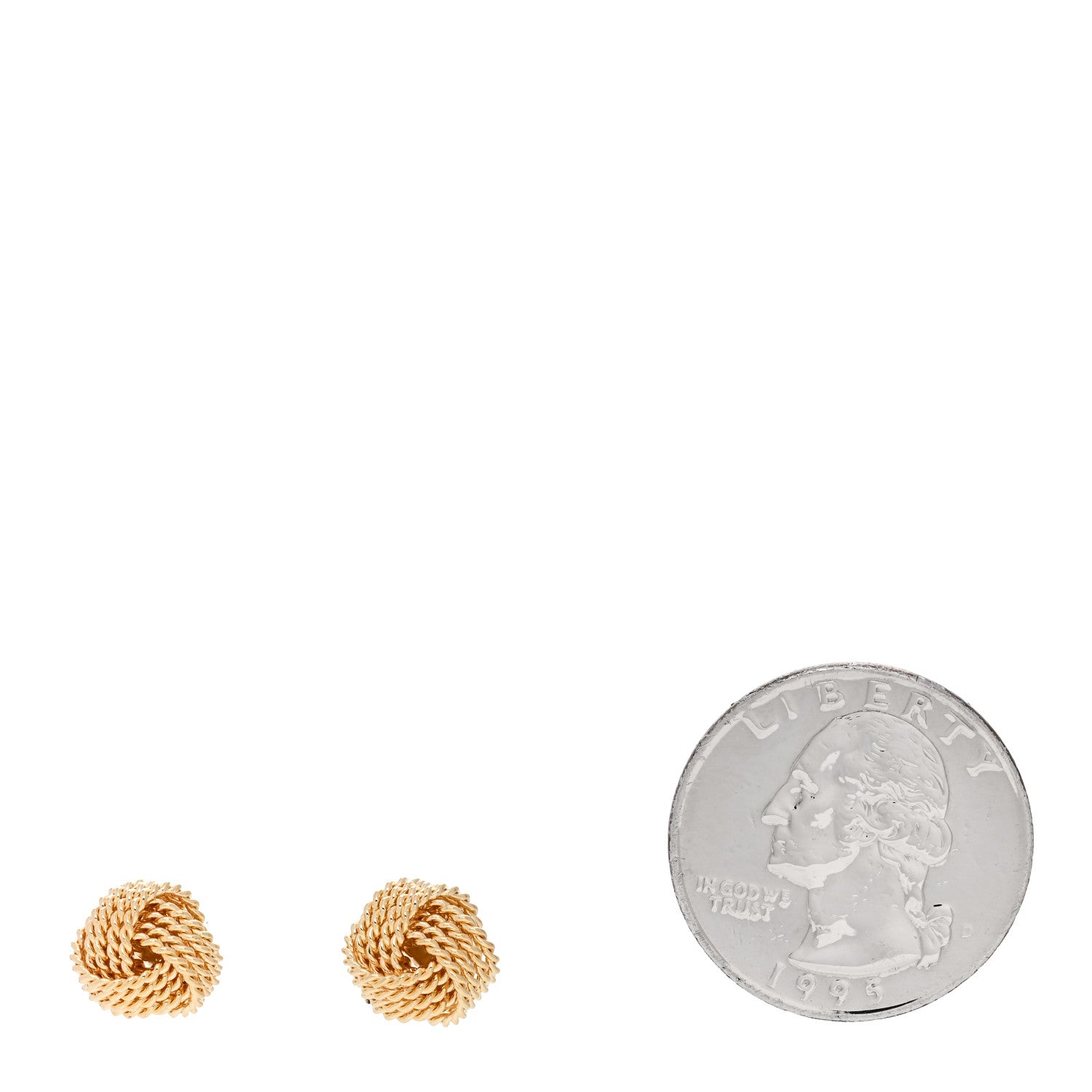 Tiffany 18K Yellow Gold Twist Knot Earrings 2 of 5