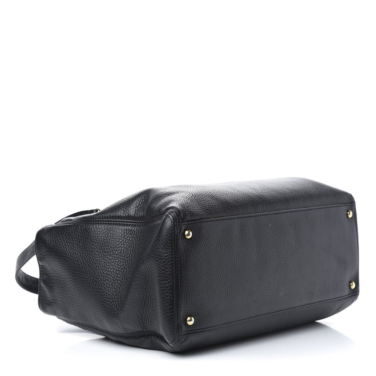 Calfskin Cerf Executive Shopper Tote Black