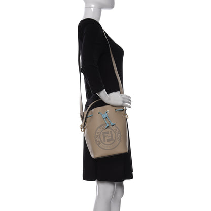 Fendi Vitello Grace F is Fendi Stamp Patch Perforated Small Mon Tresor Bucket Bag Nuvola 2 of 11