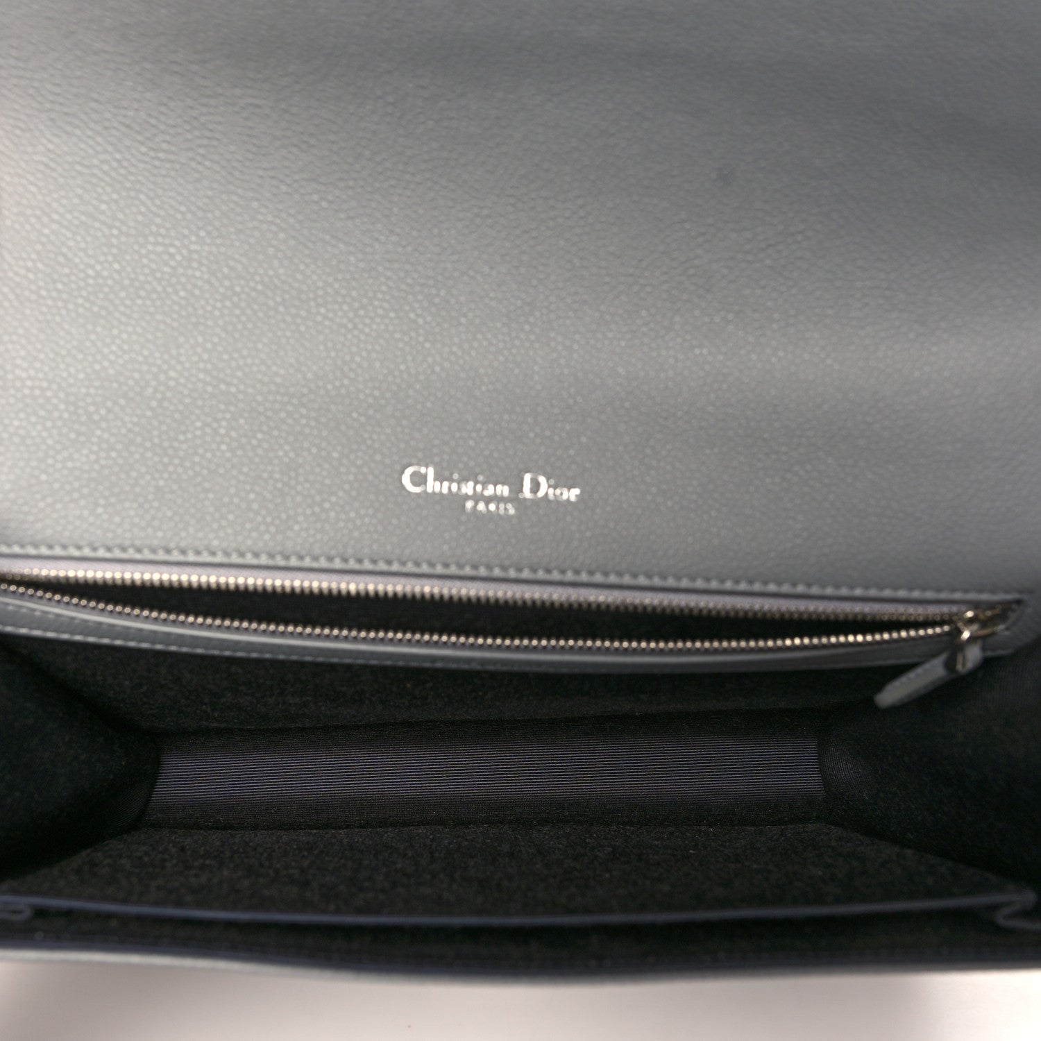 Christian Dior Grained Calfskin Large Diorama Flap Bag Grey 5 of 9