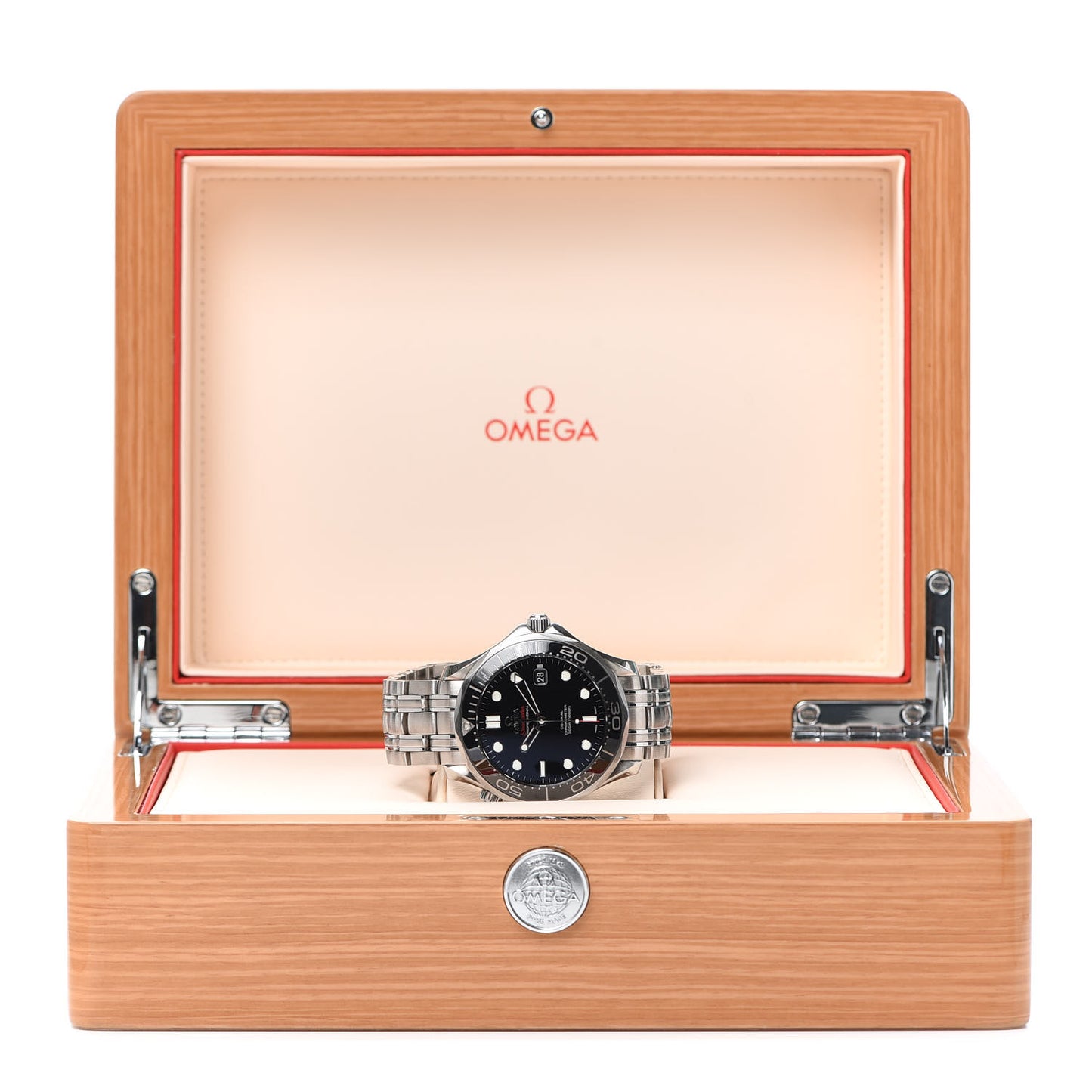 Stainless Steel 41mm Seamaster Professional Co-Axial Diver Automatic Watch Black 212.30.41.20.01.003