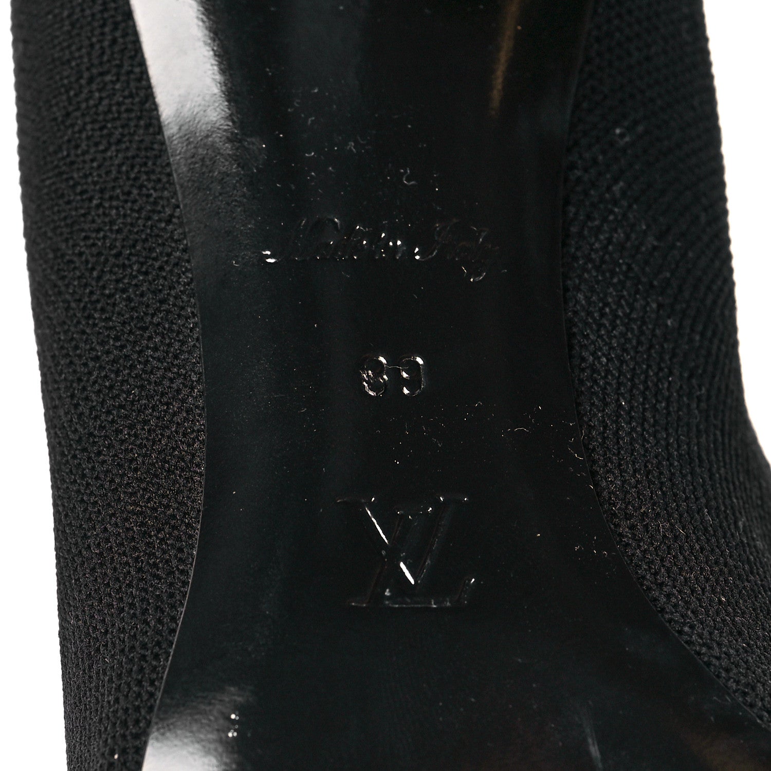 Louis Vuitton Monogram Stretch Fabric Silhouette Ankle Boots 39 Black 9 of 10