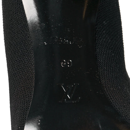 Louis Vuitton Monogram Stretch Fabric Silhouette Ankle Boots 39 Black 9 of 10