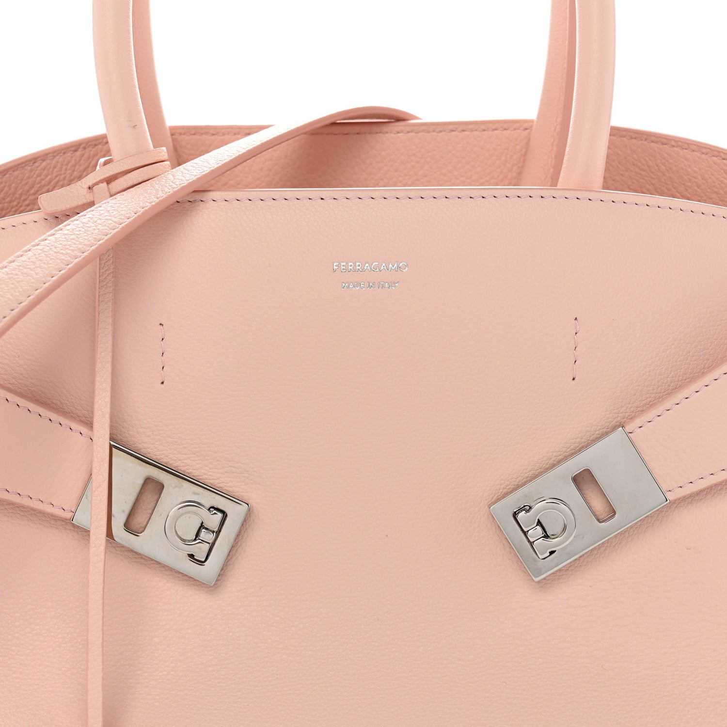 Salvatore Ferragamo Calfskin Medium Hug Bag Nylund Pink 8 of 13