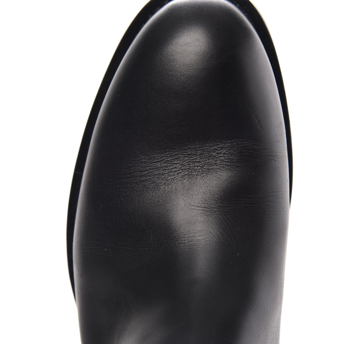 Calfskin Overdrive Flat High Boots 38.5 Black