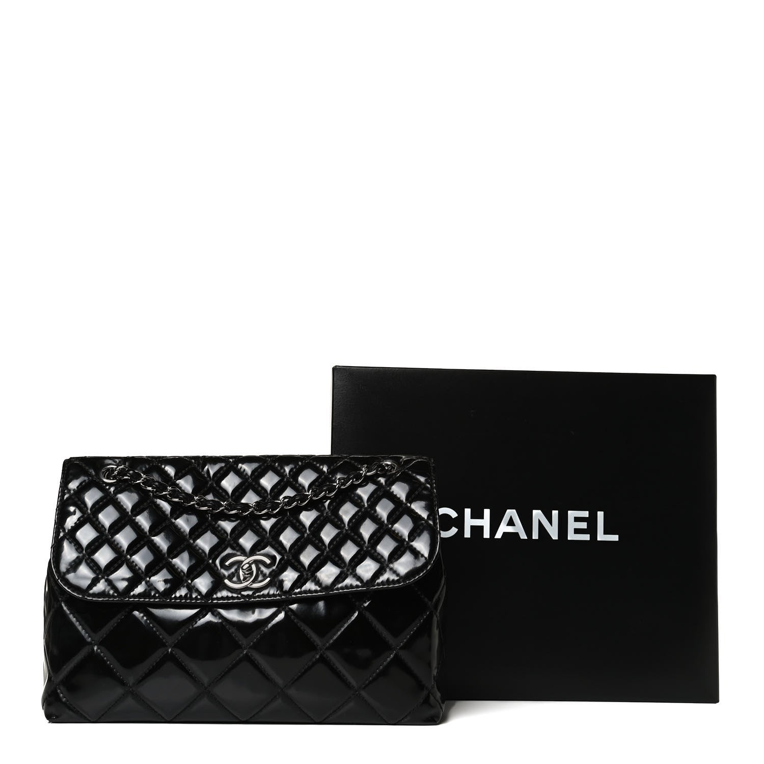 Chanel Vinyl Quilted In the Business Flap Bag Black 16 of 16