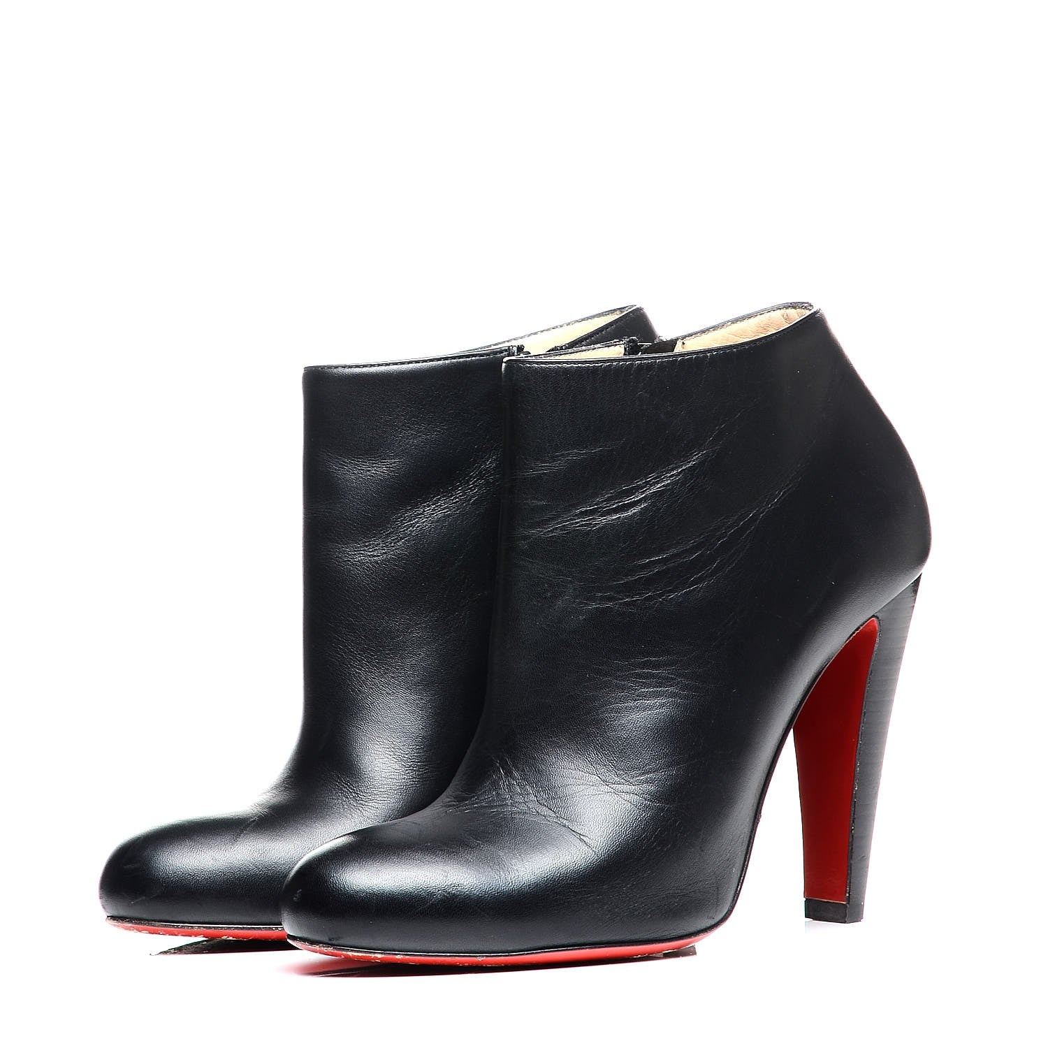 Christian Louboutin Calfskin Bobsleigh 100 Ankle Boots 37 Black 3 of 9