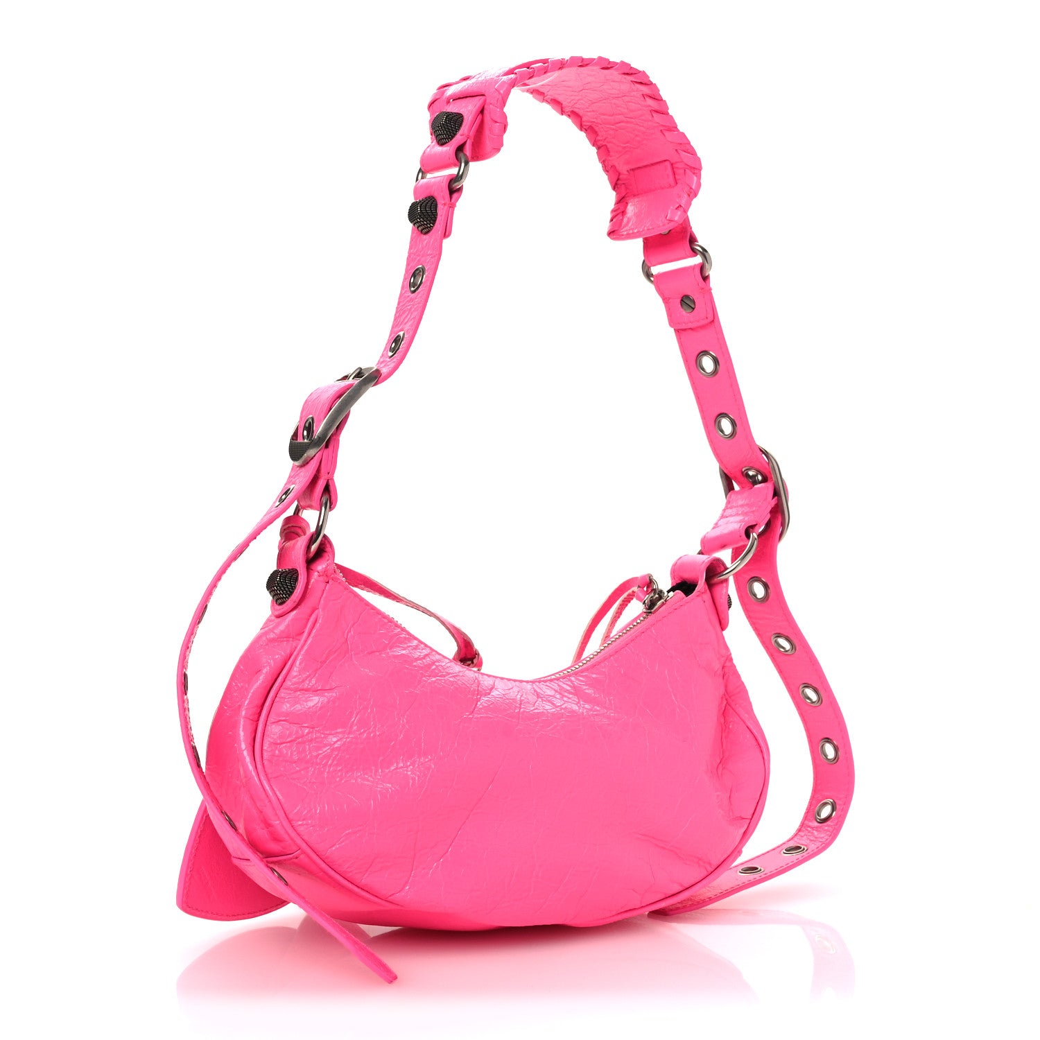 Balenciaga Agneau Arena Le Cagole Shoulder Bag XS Hot Pink 4 of 11