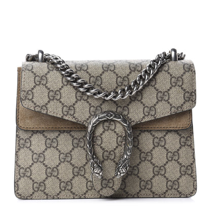 Gucci GG Supreme Monogram Mini Dionysus Shoulder Bag Taupe 1 of 10
