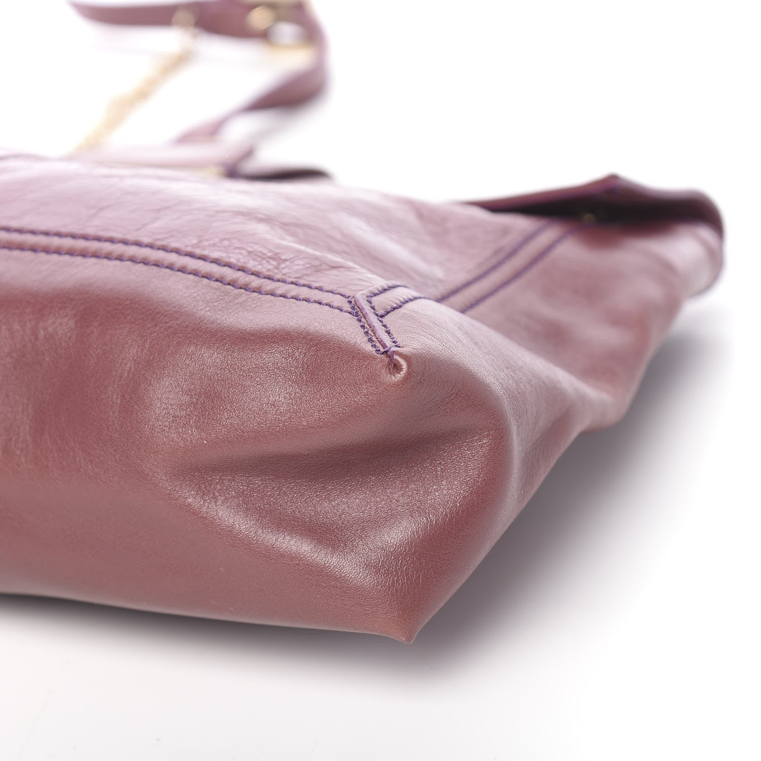 Fendi Vitello Acqua Maxi Baguette Shoulder Bag Malva 11 of 11