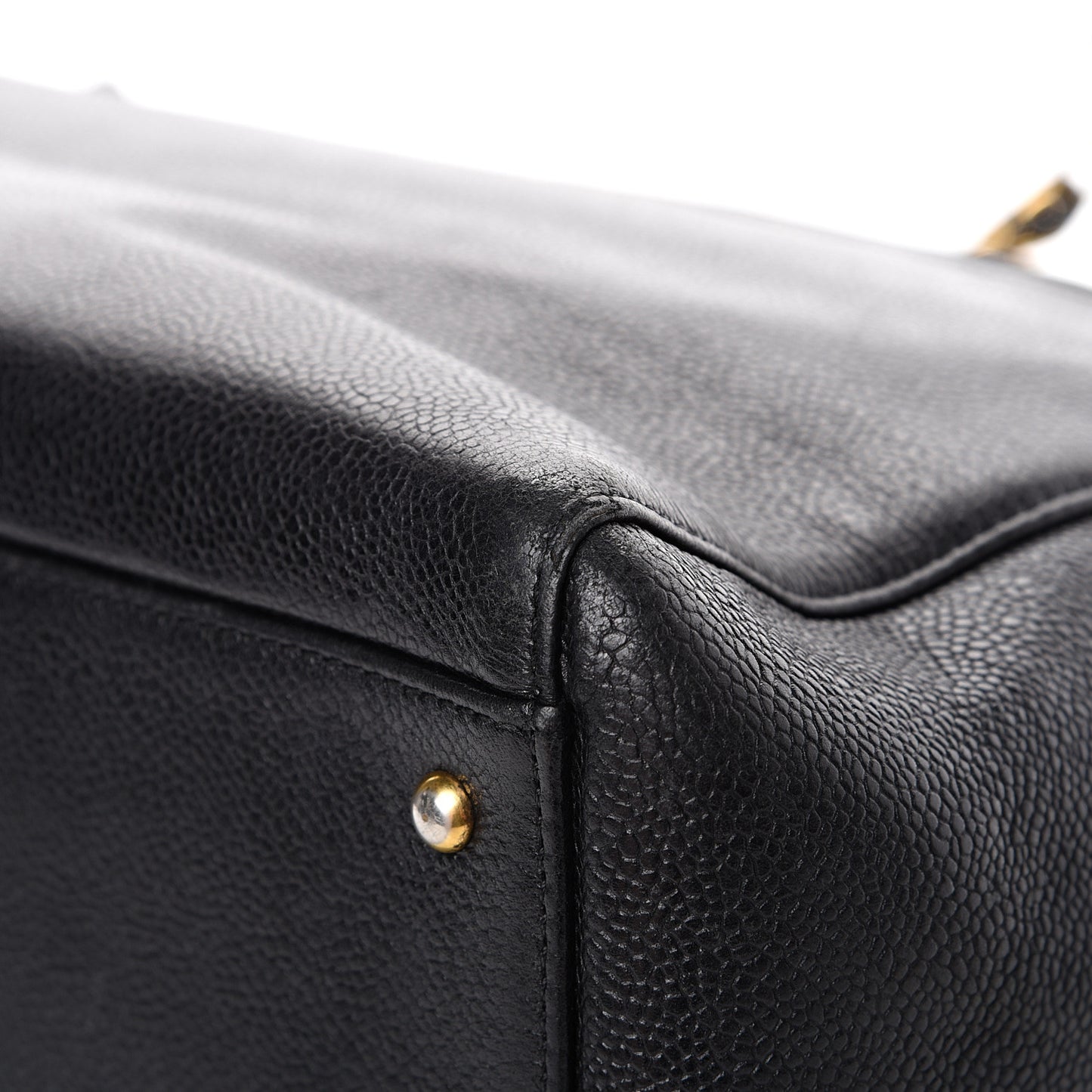 Caviar Large CC Shoulder Bag Black