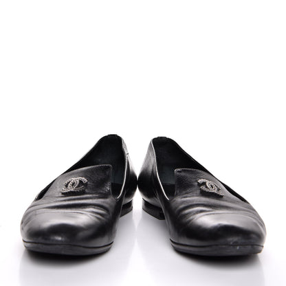 Chanel Calfskin CC Chain Loafers 38 Black 8 of 9