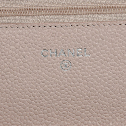 Chanel Pearly Caviar Quilted Wallet On Chain WOC Pink 6 of 8