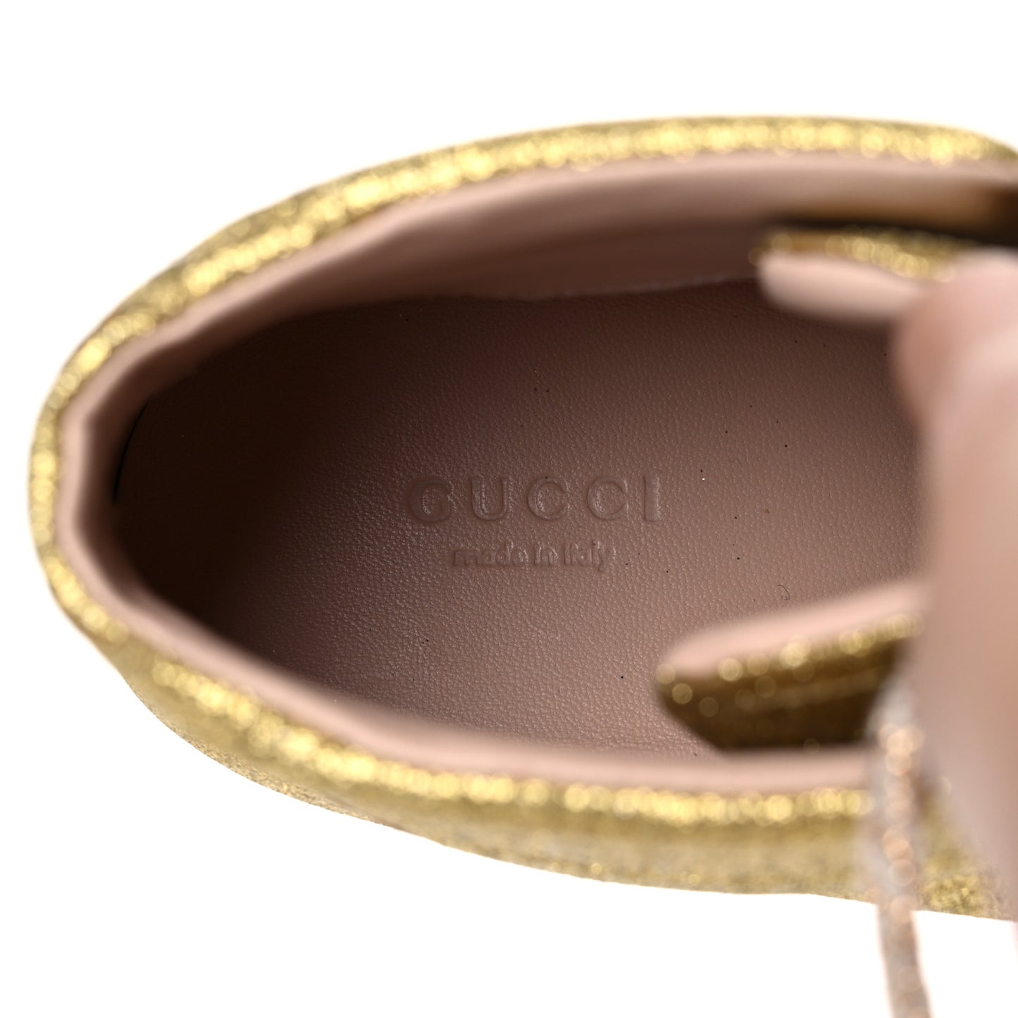 Glitter Web New Bright High Top Sneakers 39 Oro