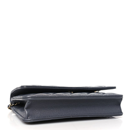 Chanel Caviar Quilted Wallet On Chain WOC Grey 4 of 12