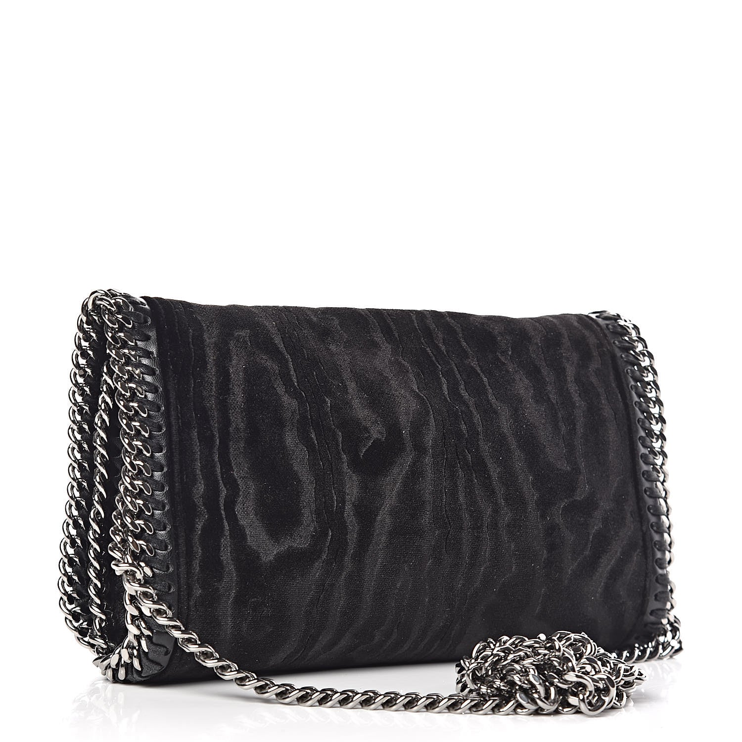 Stella McCartney Velvet Falabella Crossbody Bag Black 3 of 9