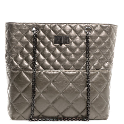 Chanel Aged Calfskin Reissue 2.55 Tote Dark Silver 1 of 8