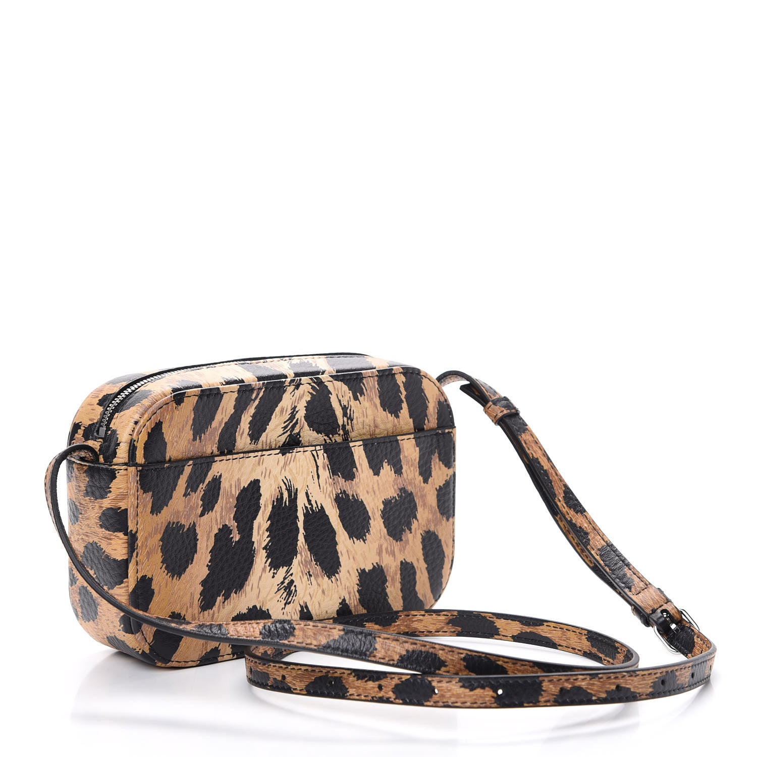 Balenciaga Calfskin Leopard Print XS Everyday Camera Bag Beige White 2 of 9