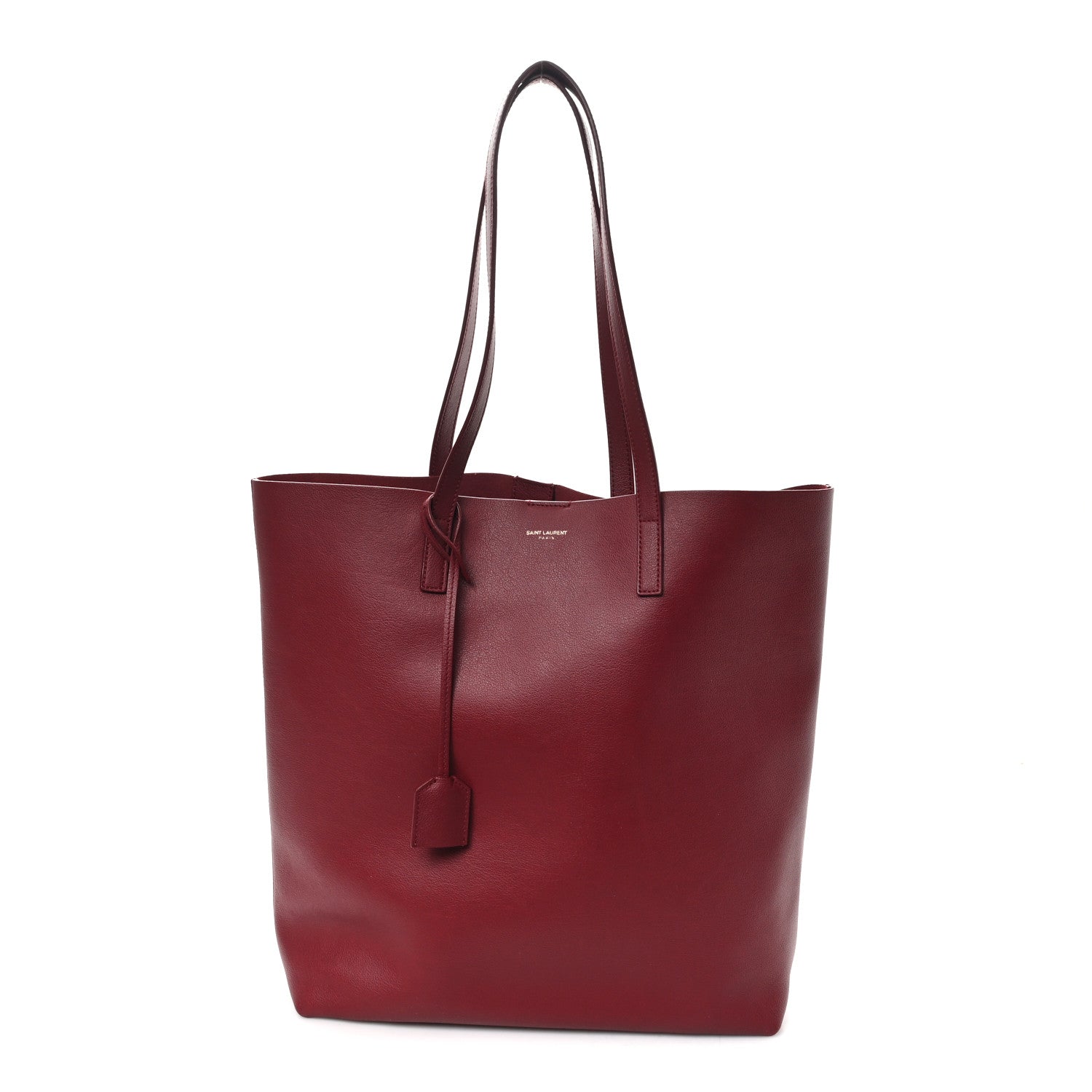 Saint Laurent Calfskin Medium Shopping Tote Bordeaux 1 of 11