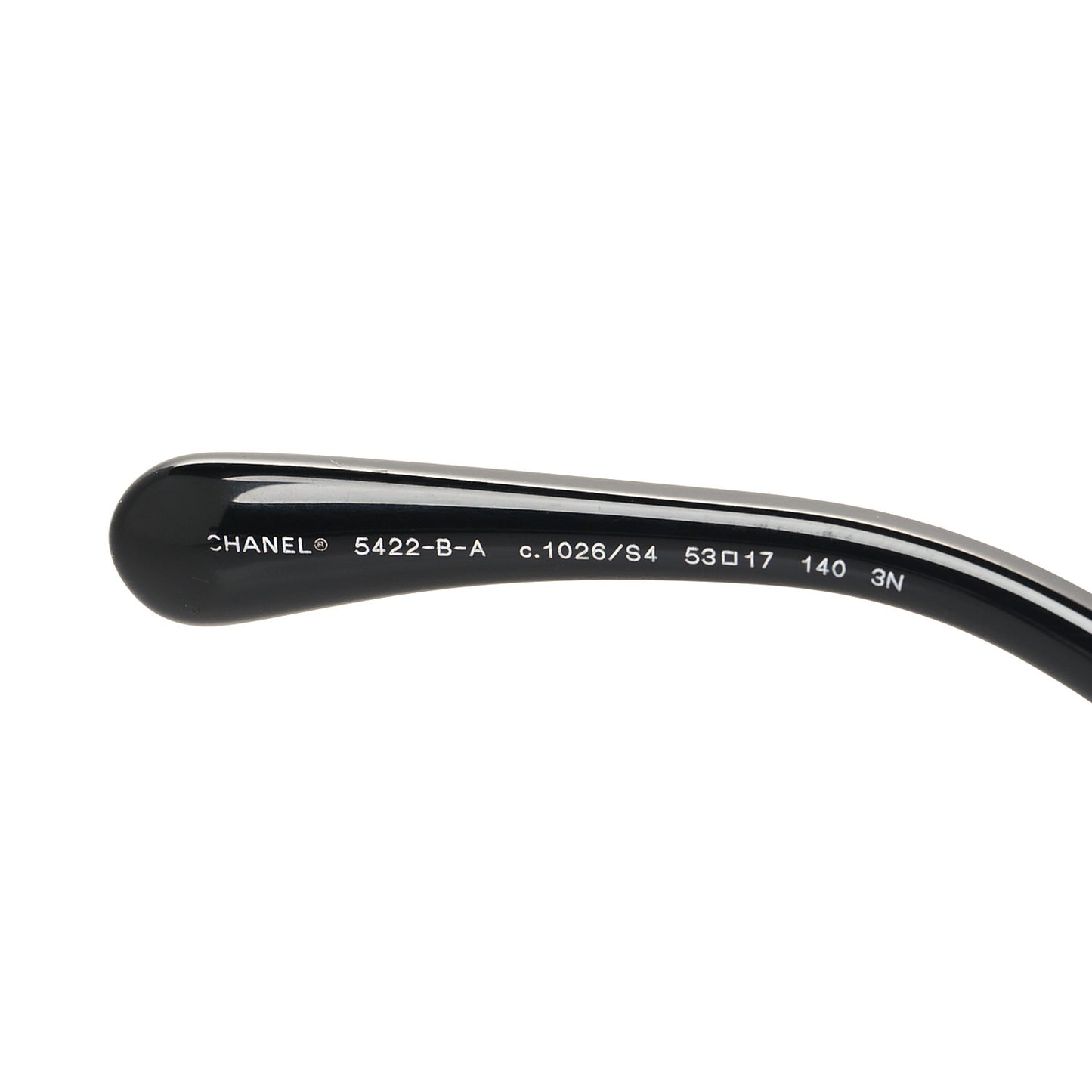 Acetate Strass Square Sunglasses 5422-B-A Black White