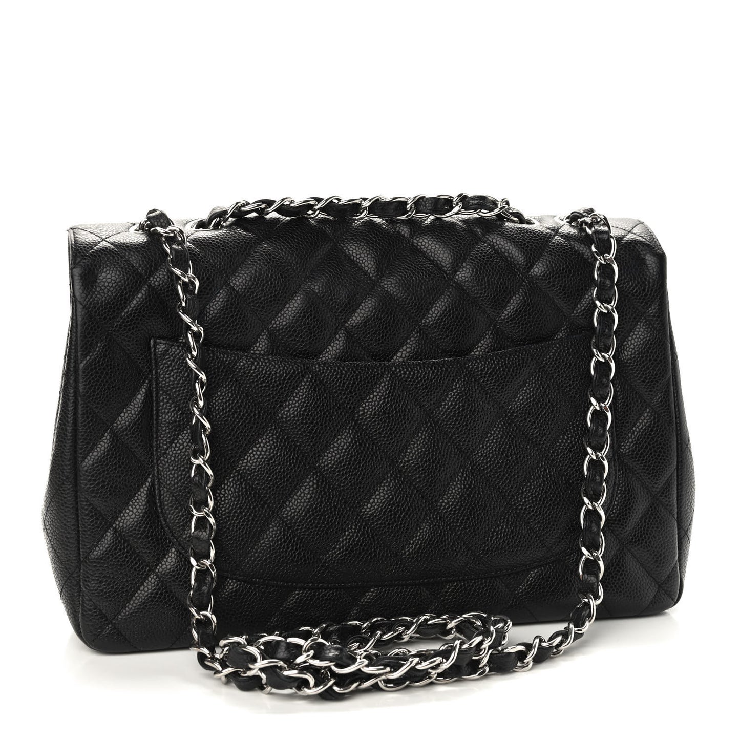 Caviar Quilted Jumbo Single Flap Black