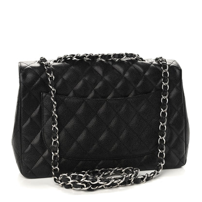 Chanel Caviar Quilted Jumbo Single Flap Black 5 of 19