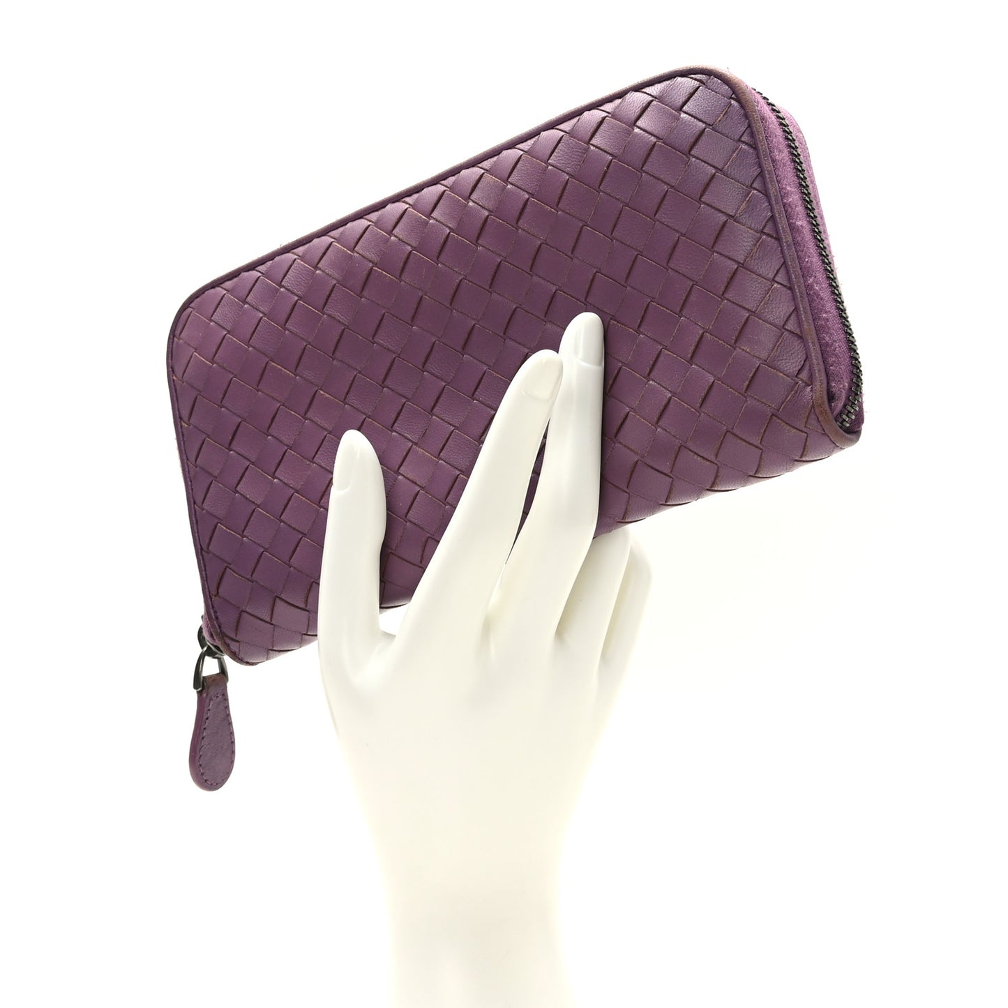 Nappa Intrecciato Zip Around Wallet Corot