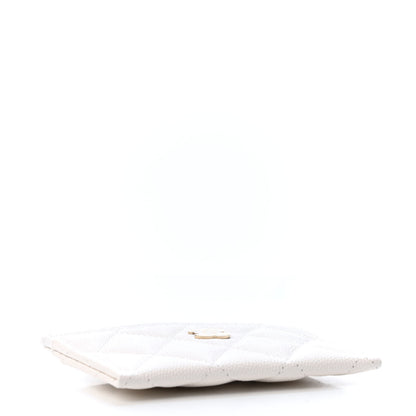 Chanel Caviar Quilted Card Holder White 3 of 4