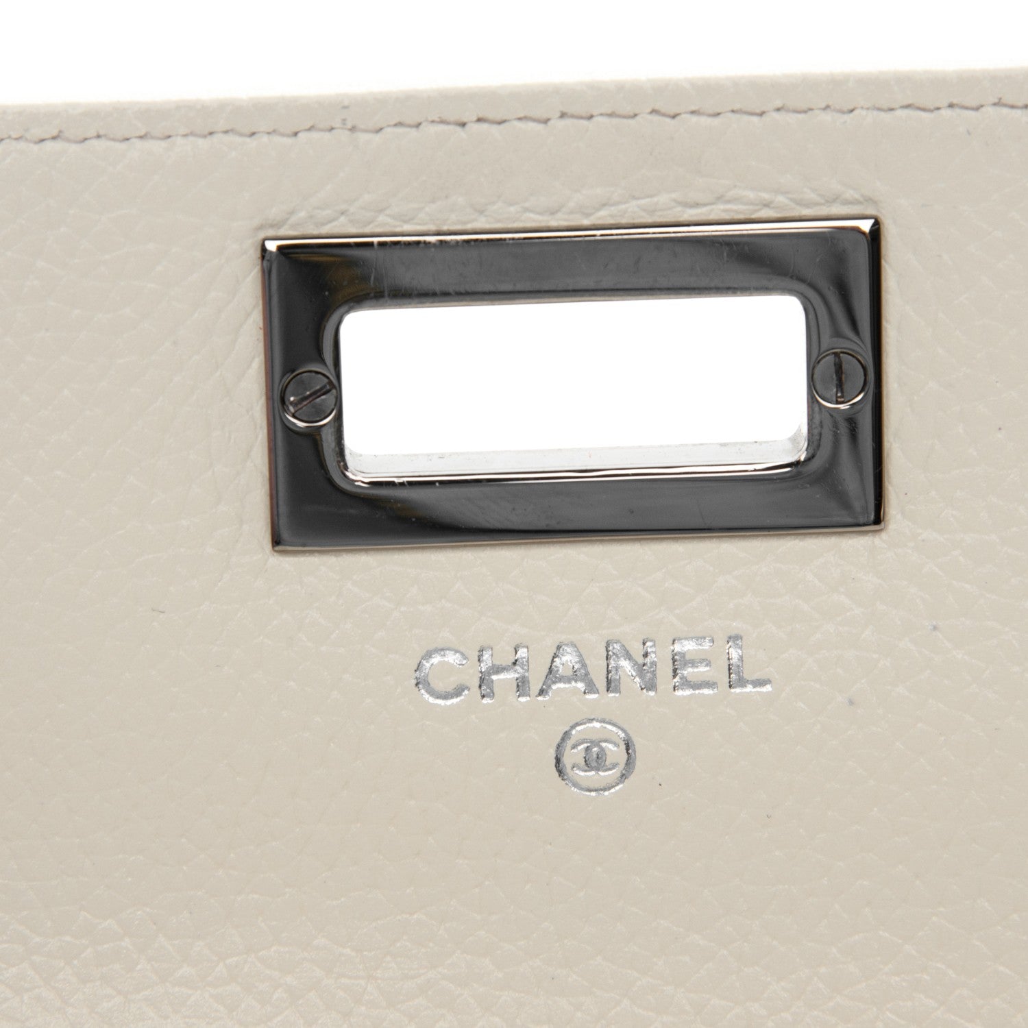 Chanel Calfskin Mademoiselle Clutch Wallet White 6 of 8