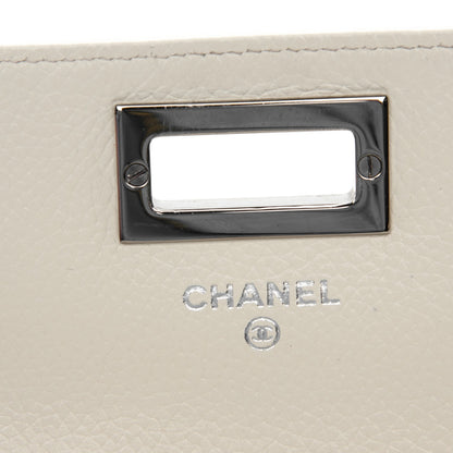 Chanel Calfskin Mademoiselle Clutch Wallet White 6 of 8