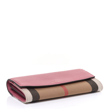 Burberry Calfskin Horseferry Check Porter Continental Wallet Mauve Pink 4 of 8